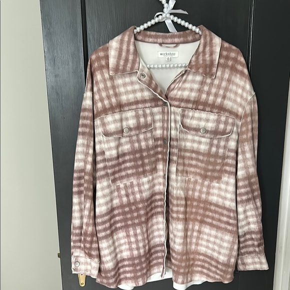 Workshop Republic Clothing Tops - Workshop Republic Clothing Blush and Ivory Top